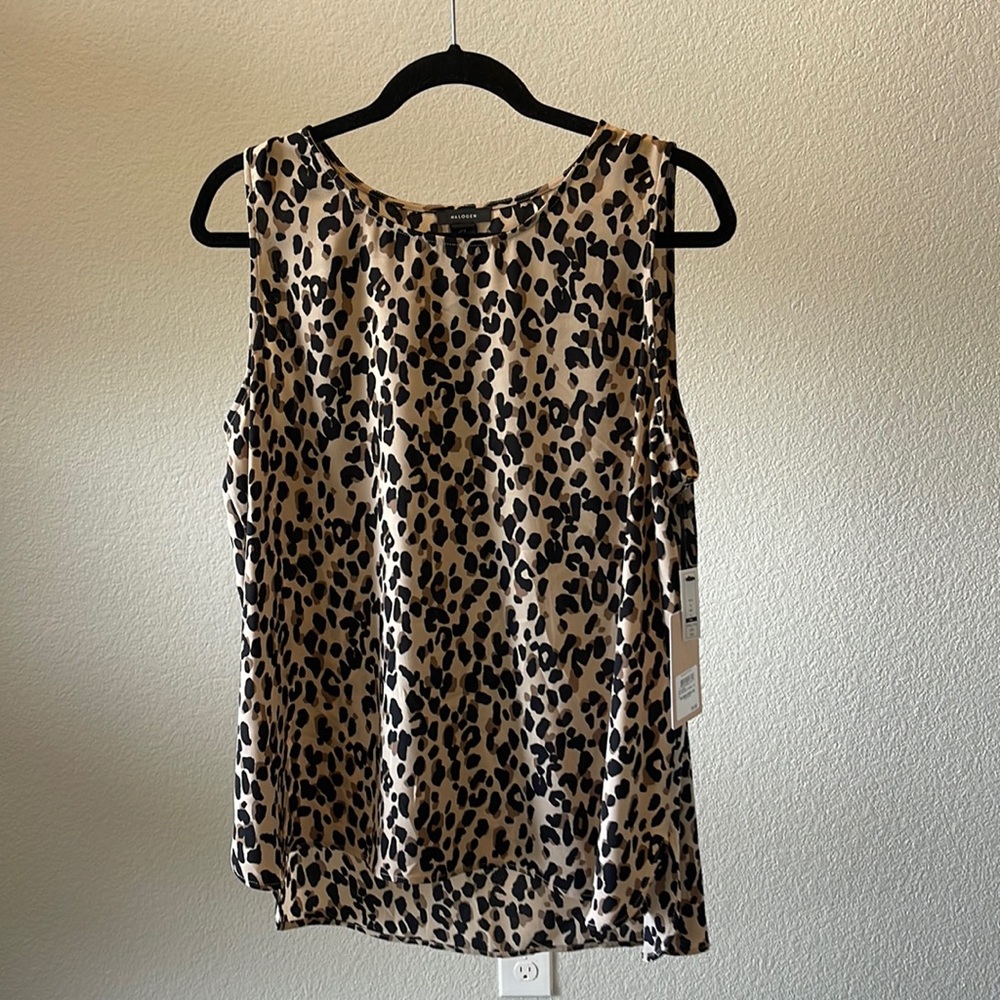 Animal Print Halogen Top, Size XL